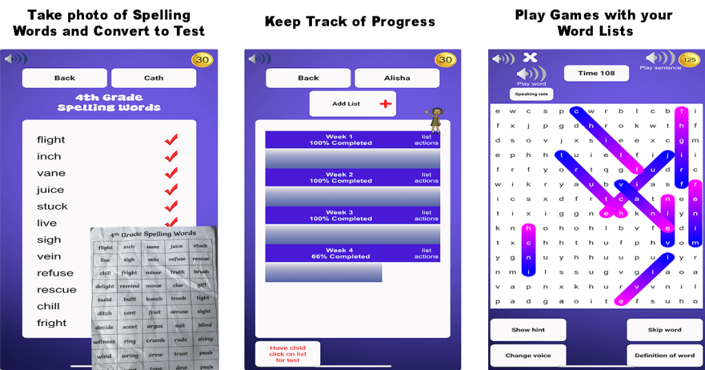 spelling test app